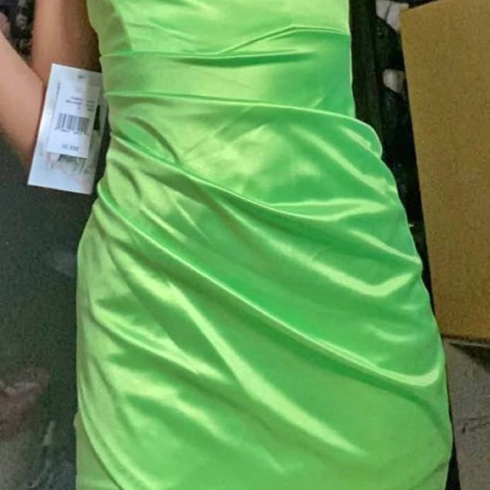 Honey & Rosy Neon Green Hoco Dress